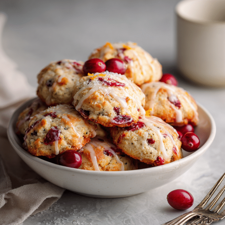 Cranberry orange Christmas cookies with visible dried cranberries and orange zest, soft and festive, served as a holiday dessert.