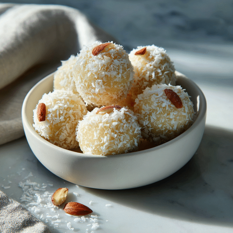 Pineapple Christmas balls coated in coconut, made with creamy filling and crushed pineapple, served as festive no-bake holiday treats.