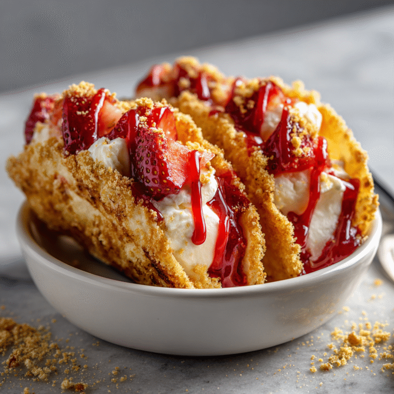 Strawberry crunch cheesecake on a plate with creamy white filling, graham cracker crust, topped with fresh strawberries and golden crunchy topping creating a colorful and appetizing presentation