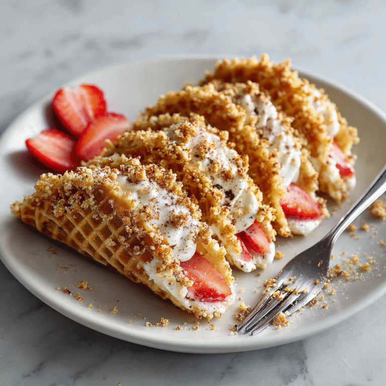 Creamy strawberry crunch cheesecake topped with vibrant strawberry crumb topping, styled as a rich and eye-catching dessert.