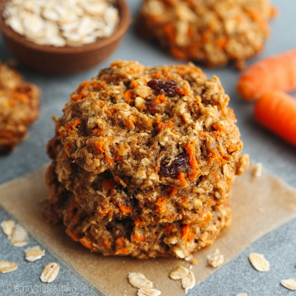 Healthy Carrot Cake Oatmeal Cookies – Soft, Chewy & Naturally Sweetened