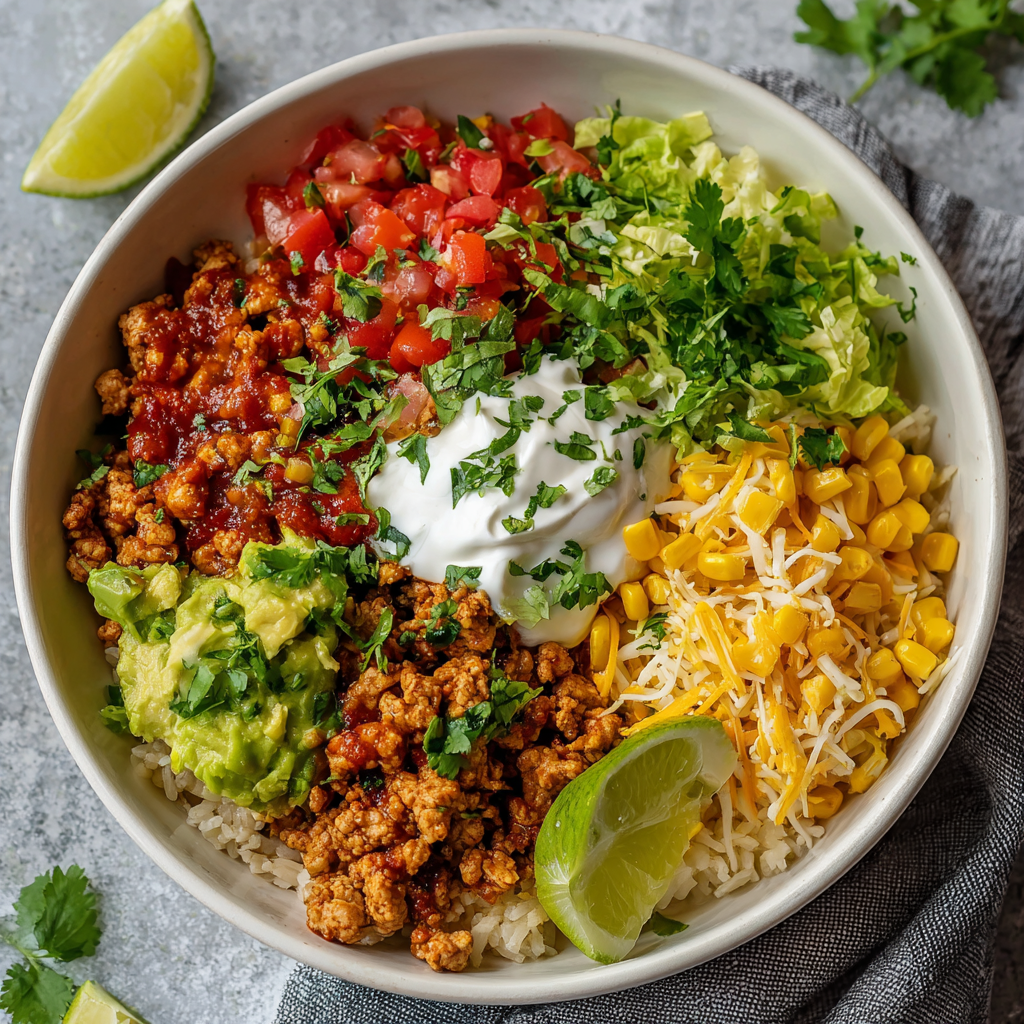 Healthy Turkey Taco Bowl – Quick, Easy & Flavorful