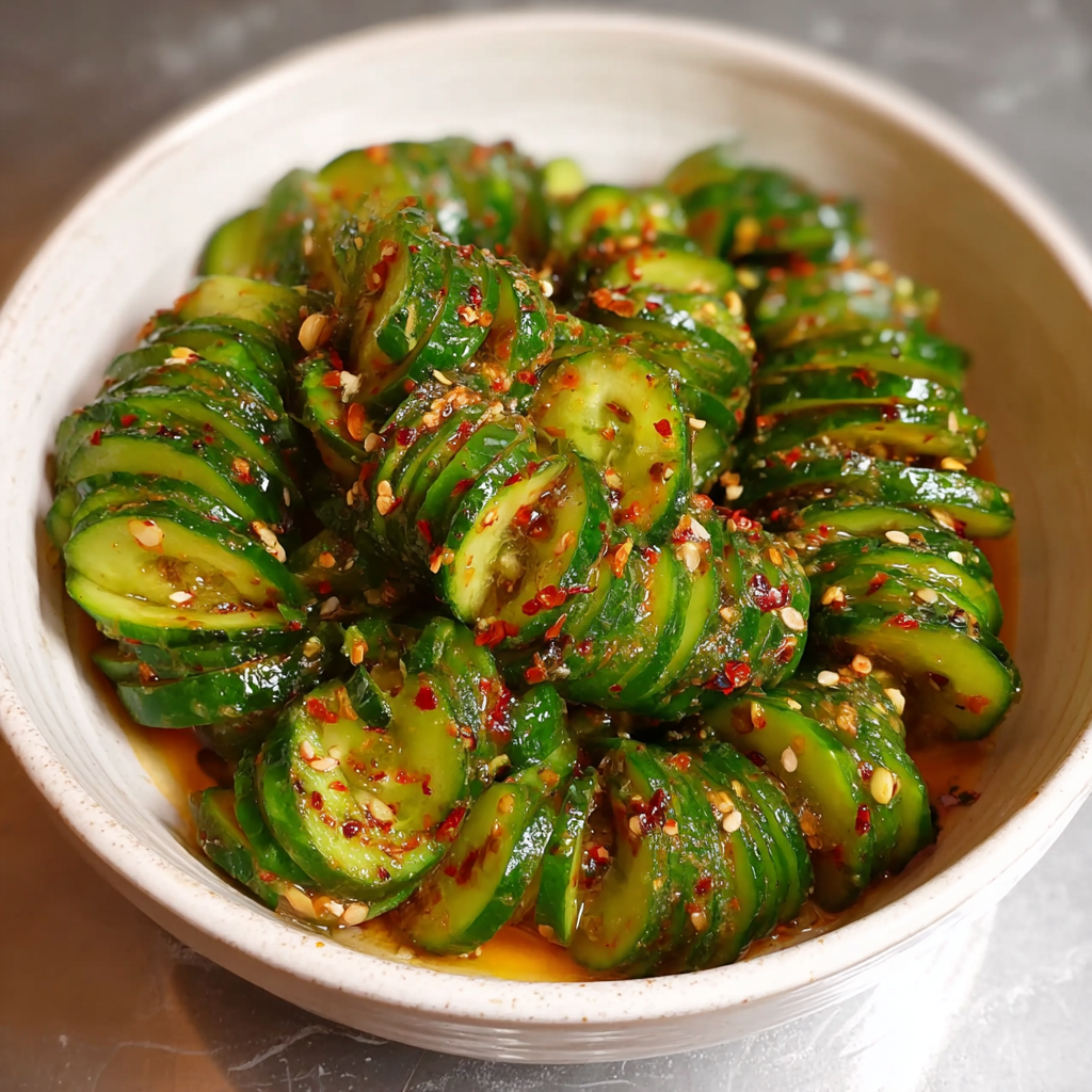 Spiral Cucumber Salad (Korean-Inspired Oi Muchim)