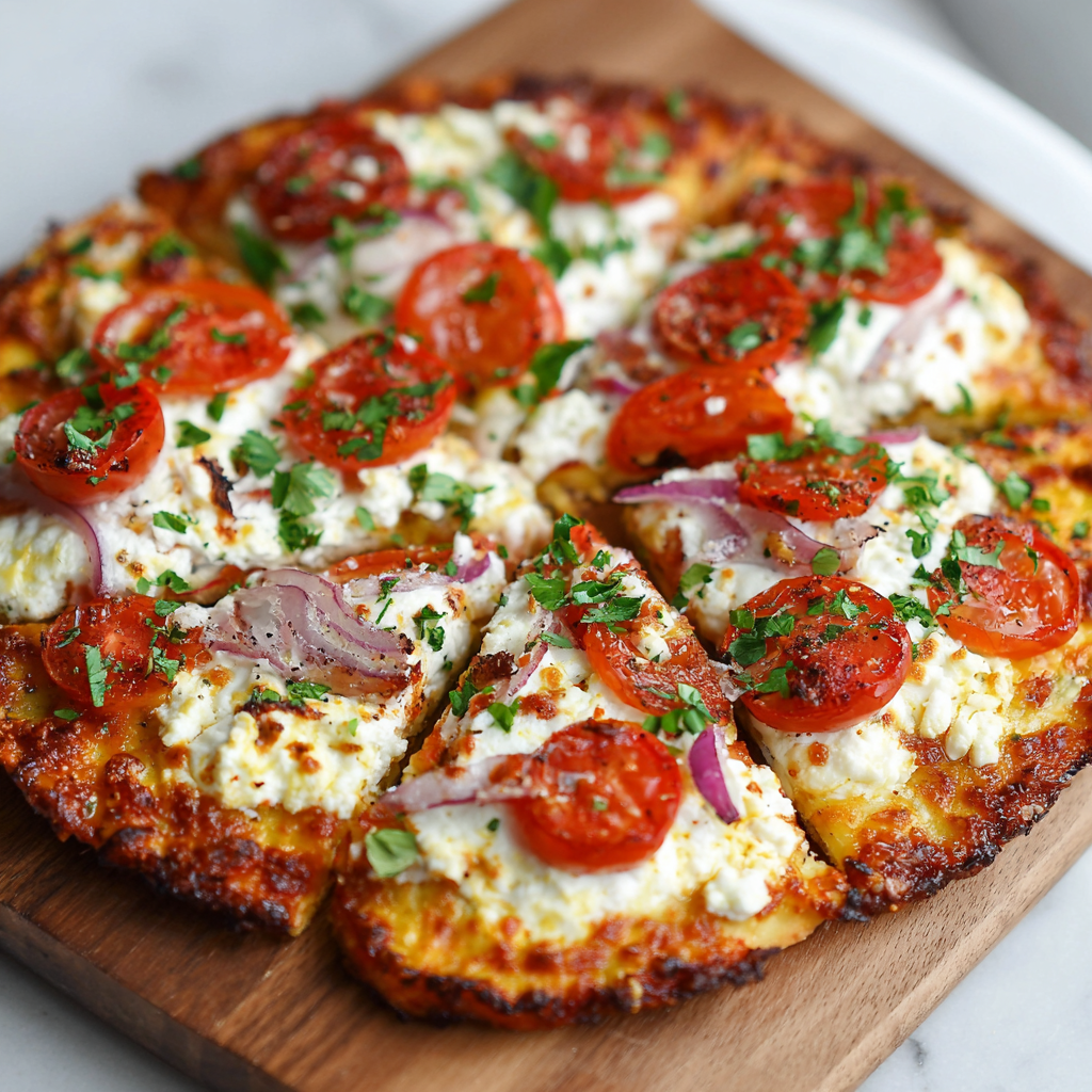 Cottage Cheese Pizza Flatbread (High-Protein & Delicious)