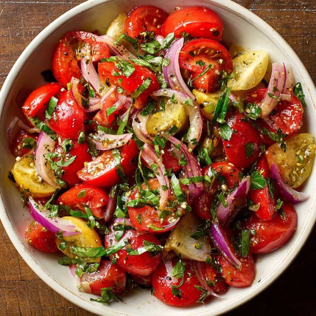 Tuscan Tomato Salad (Bright, Briny, and Ready in 15 Minutes)