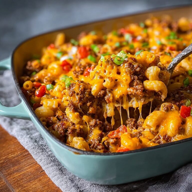 How to make cheeseburger casserole in a baking dish ready for the oven