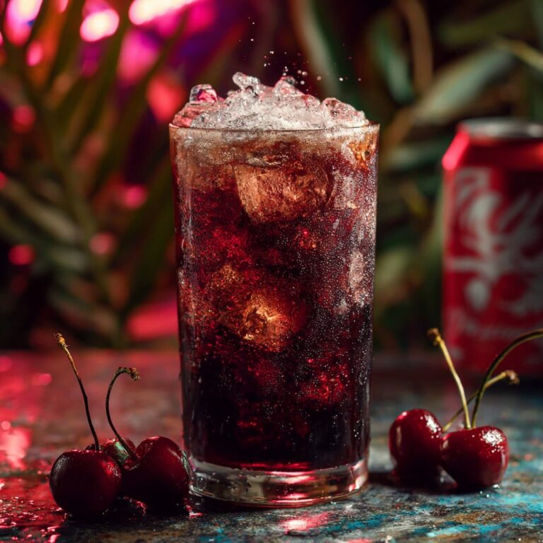 How to make Midnight Malibu dirty soda step by step with coconut rum