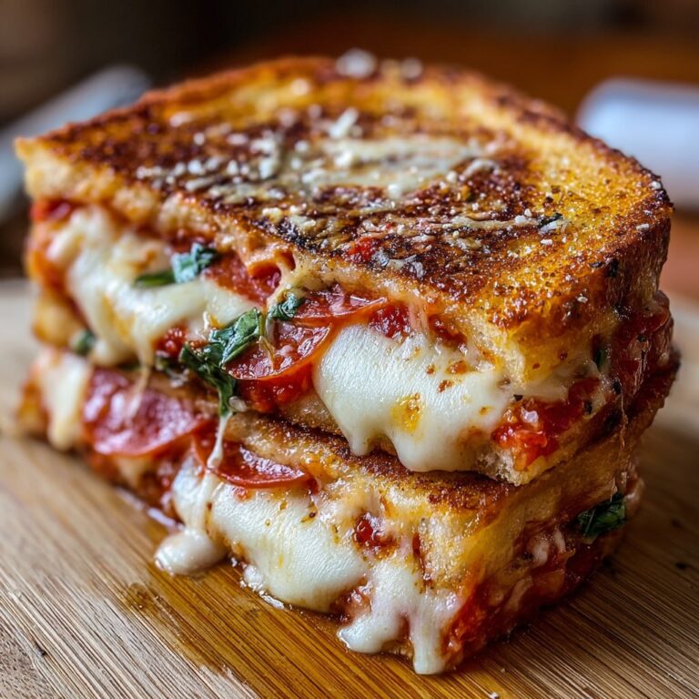How to make pizza grilled cheese step by step in a cast iron skillet