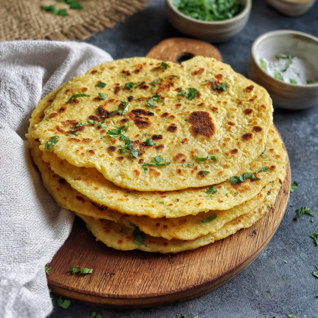 Soft and flexible potato flatbread perfect for wraps and dipping