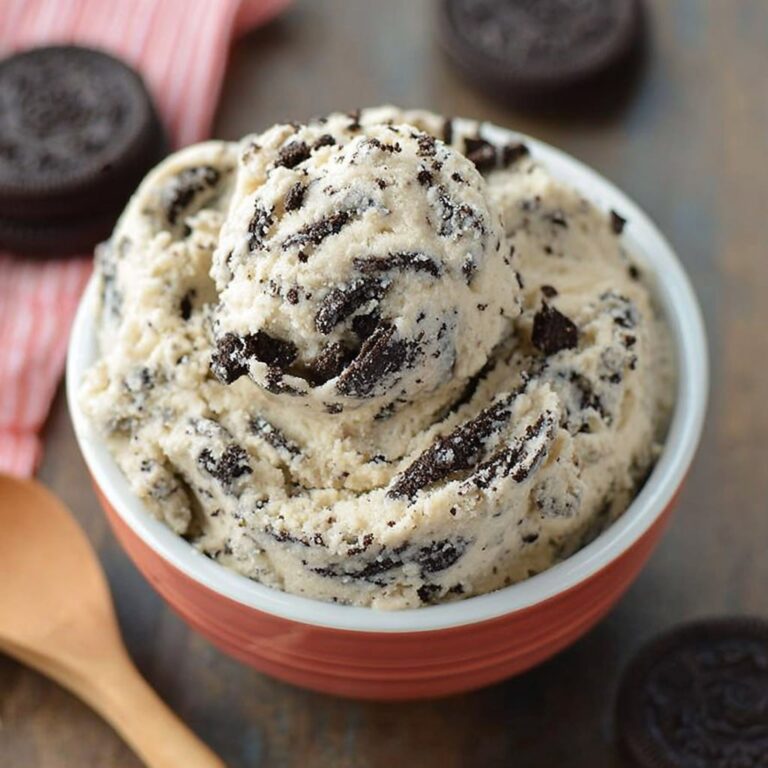 How to make edible Oreo cookie dough step by step in a mixing bowl