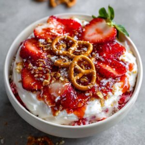 High-Protein Strawberry Pretzel Salad Bowl