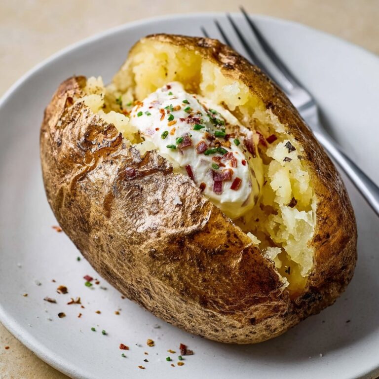 How to make a microwave baked potato step by step loaded with toppings