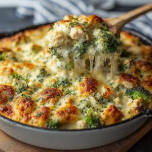 Keto Chicken Alfredo Broccoli Bake (Creamy, Cheesy, Low-Carb in 45 Minutes)