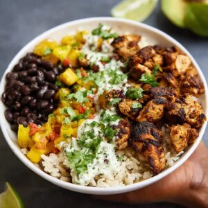 Cuban Chicken & Black Bean Rice Bowls (Bright, Garlicky, 30-Minute Dinner)