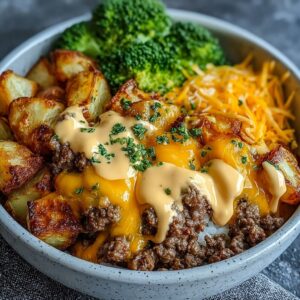 Smash Burger Bowl (Crispy Lacy Edges, Cheesy & Easy Weeknight Dinner)