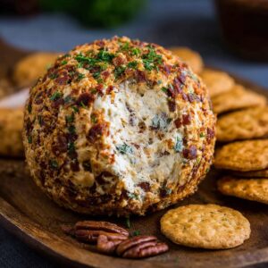 Cowboy Cream Cheese Ball (5-Minute Smoky-Bacon, Cheddar & Ranch Party Appetizer)
