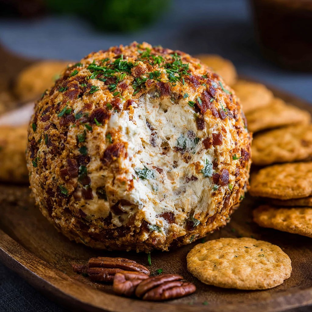 Cowboy Cream Cheese Ball (5-Minute Smoky-Bacon, Cheddar & Ranch Party Appetizer)
