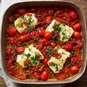 One-Pan Cod with Tomatoes and Capers (Mediterranean 25-Minute Dinner)