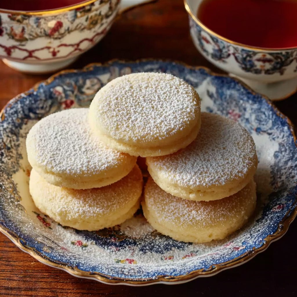 Close-up of Southern tea cake showing tender crumb, lightly crisp edges, and pale buttery interior