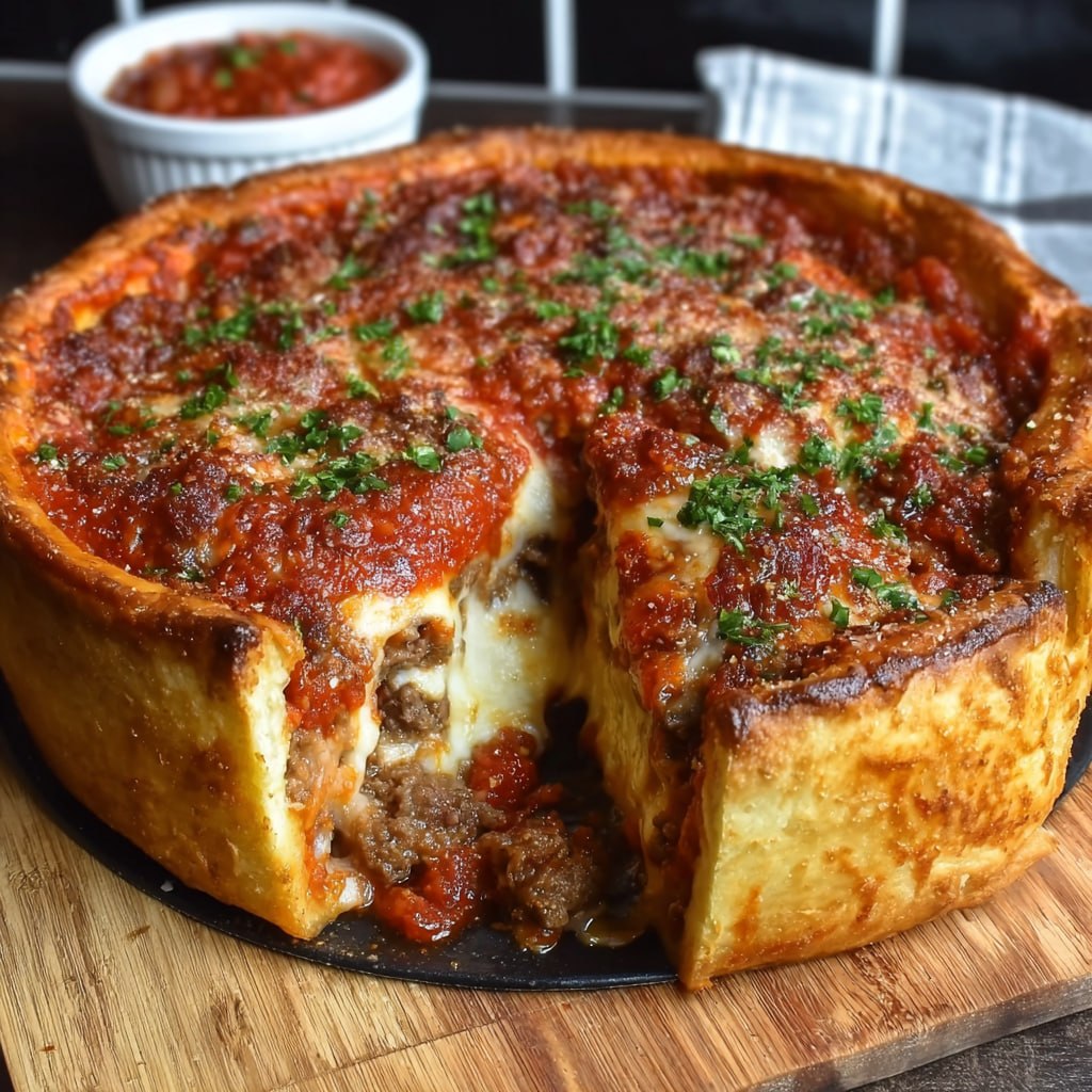 Chicago-Style Deep Dish Pizza (Homemade & Foolproof in 2 Hours)