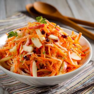 Carrot Apple Salad (Crunchy Sweet-Tangy 10-Minute Power Salad)