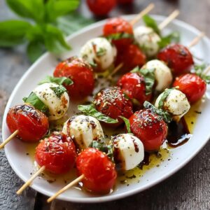 Caprese Skewers (Mozzarella, Tomato & Basil Bites in 10 Minutes)