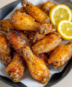 Honey Lemon Pepper Wings (Sticky Crispy Baked, 50 Min)