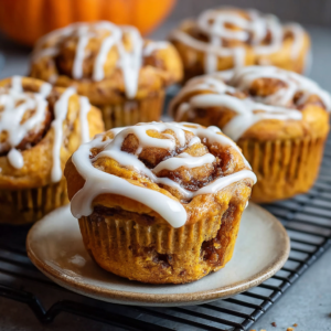 Pumpkin Cinnamon Roll Muffins (Soft Pumpkin Muffins with Cinnamon Swirl, 35 Min)