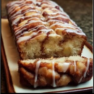 Cinnamon Roll Bread With Icing (Yeasted Swirled Loaf with Vanilla Glaze, 90 Min)