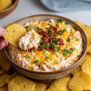 Cheesy Bacon Ranch Dip (Warm Cream Cheese Party Dip, 30 Min)