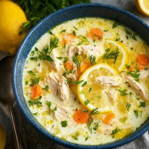 Lemon Chicken Soup (Greek Avgolemono with Orzo and Egg, 45 Min)