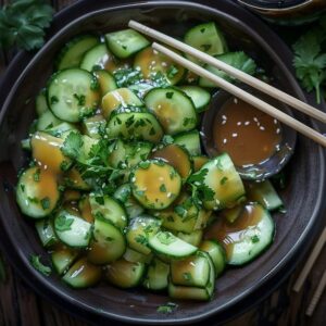 Cucumber Salad With Sesame Dressing (Smashed Asian-Style, Toasted Sesame, Chili, 20 Min)