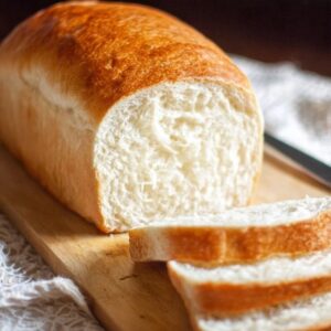 White Sandwich Bread (Soft Buttery Loaf, Pillowy Crumb, 1 Loaf, 3 Hr)