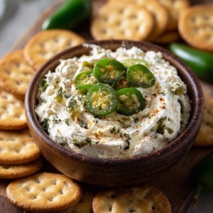 Jalapeño Cream Cheese Dip (Whipped Cream Cheese, Pickled Jalapeños, Cheddar, Bacon, 15 Min No-Bake)