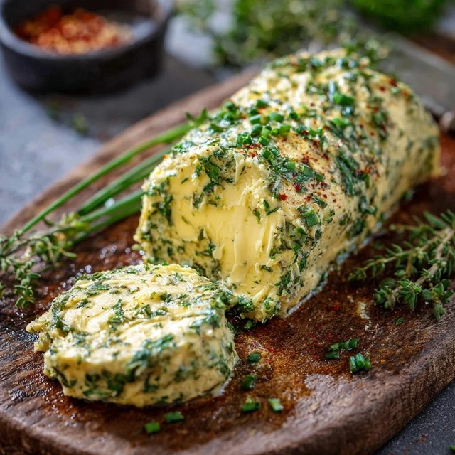 Herb Compound Butter (Soft Butter, Garlic, Parsley, Chives, Thyme, Lemon Zest, 10 Min)