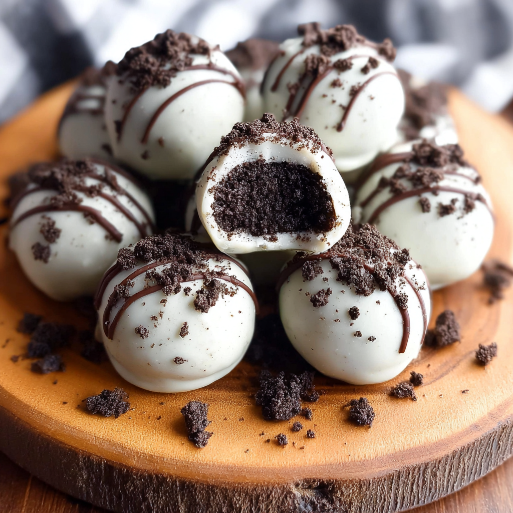 Crushed Oreos and cream cheese mixture for truffles